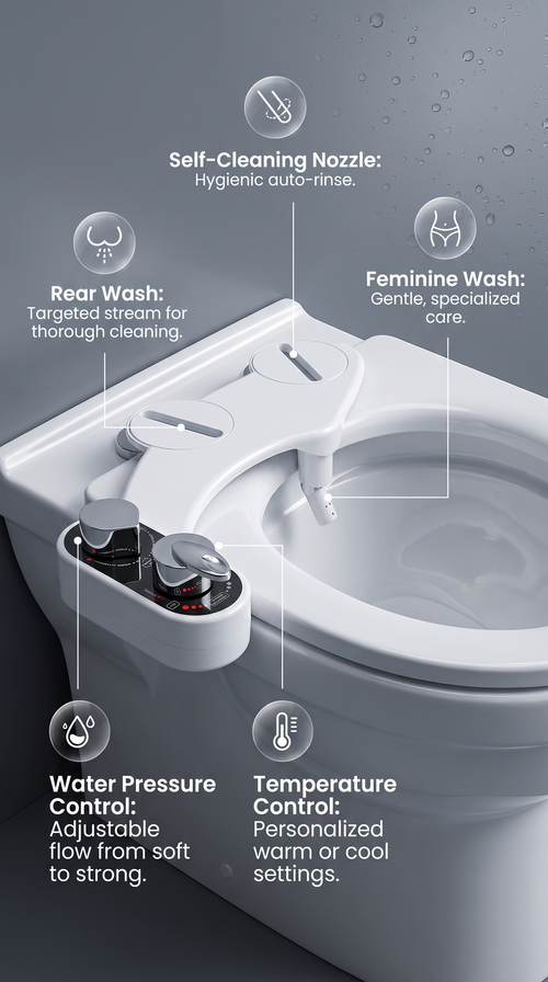 Bidetly Warm — Hot & Cold Bidet Attachment
